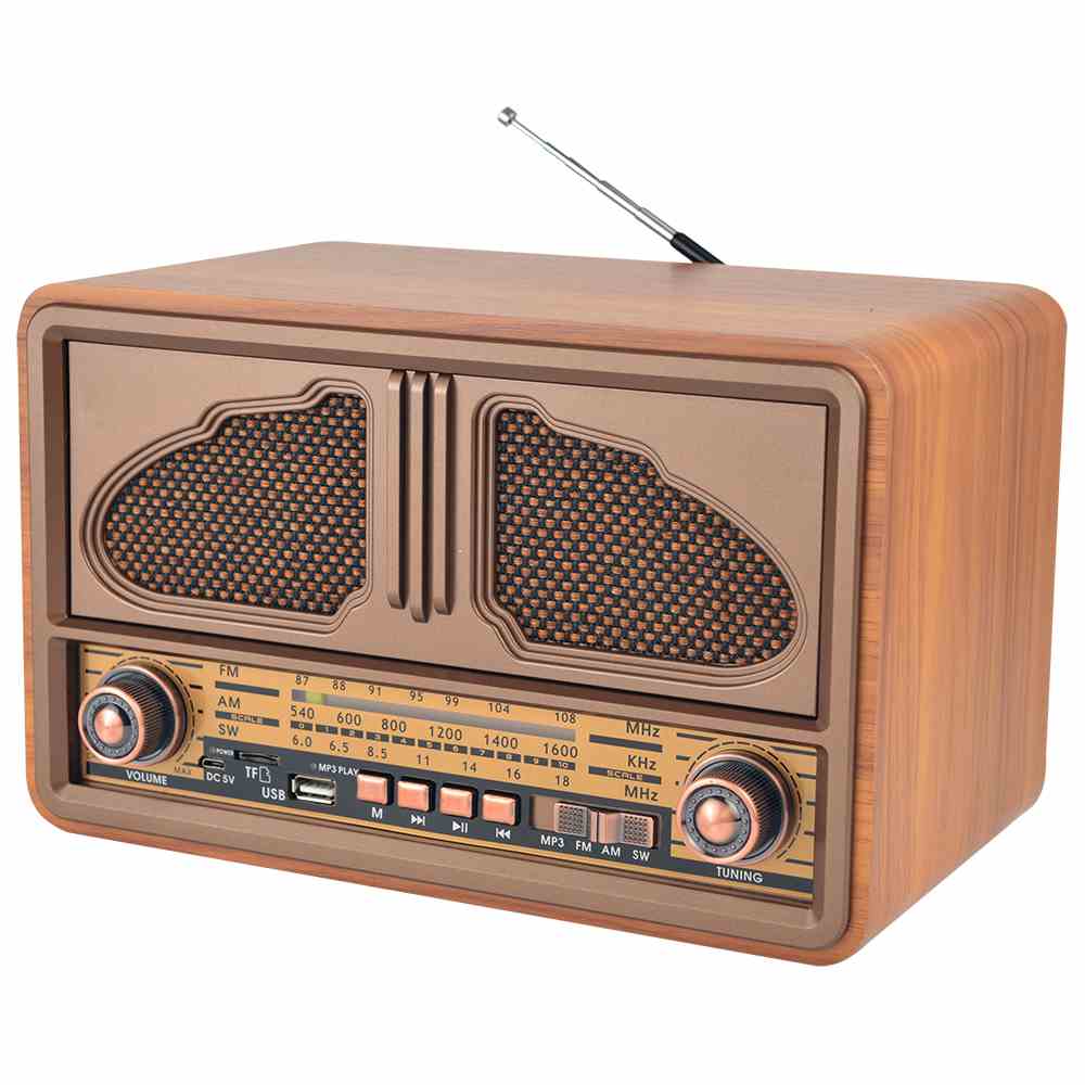 wooden radio