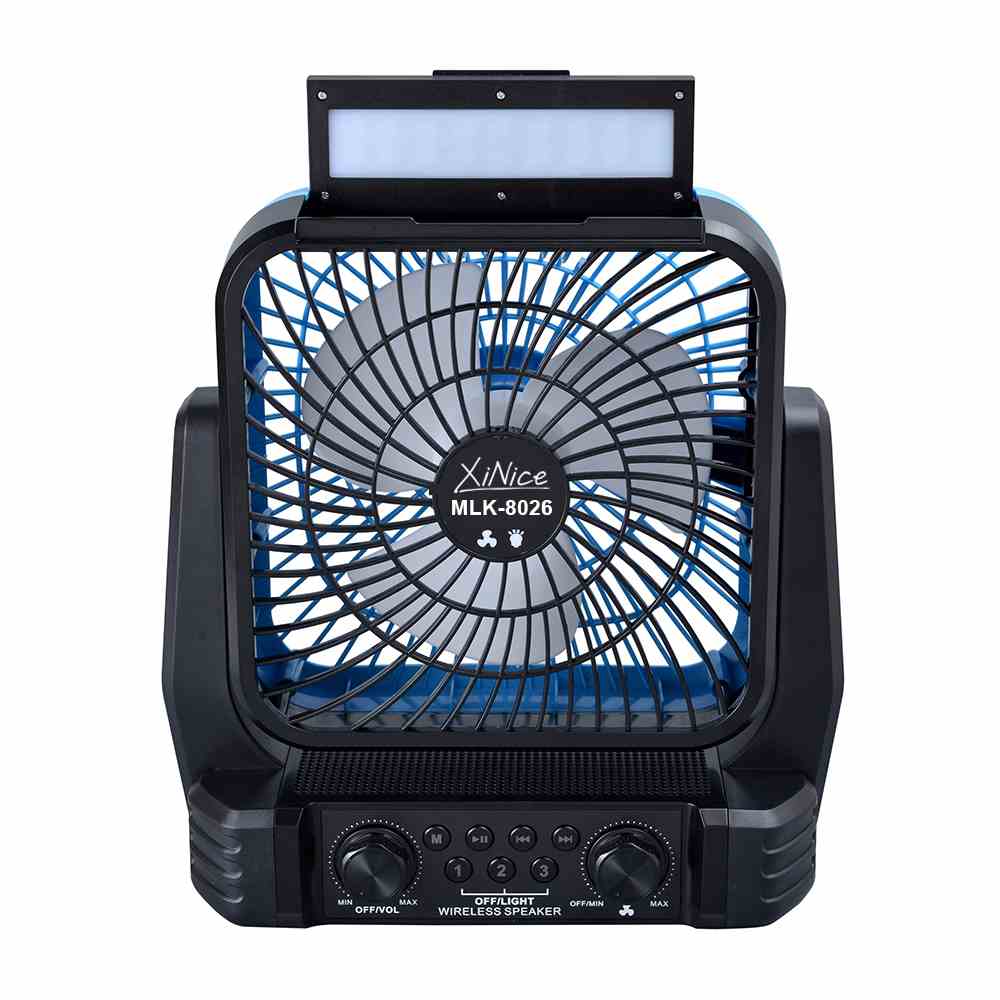 MLK-8026 New trends Solar fan rechargeable Battery powered outdoor speaker TF