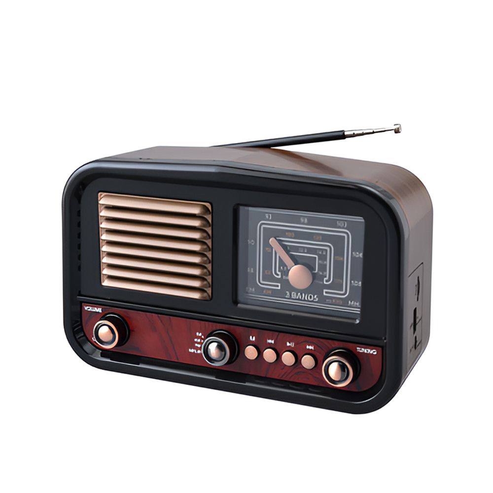 Portable Vintage Retro radio Solar powered AC Rechargeable Classic Fm Am Radios