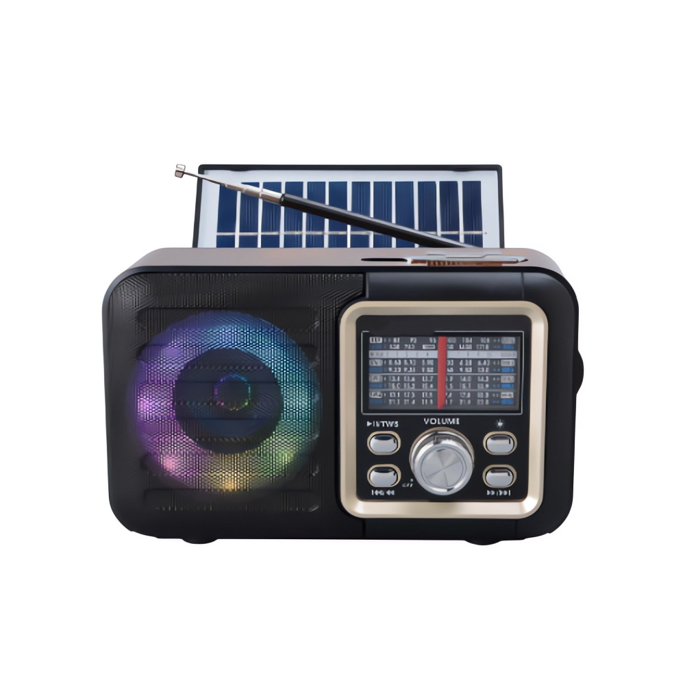 New Version disco light solar rechargeable wireless radio Am Fm multi band radio