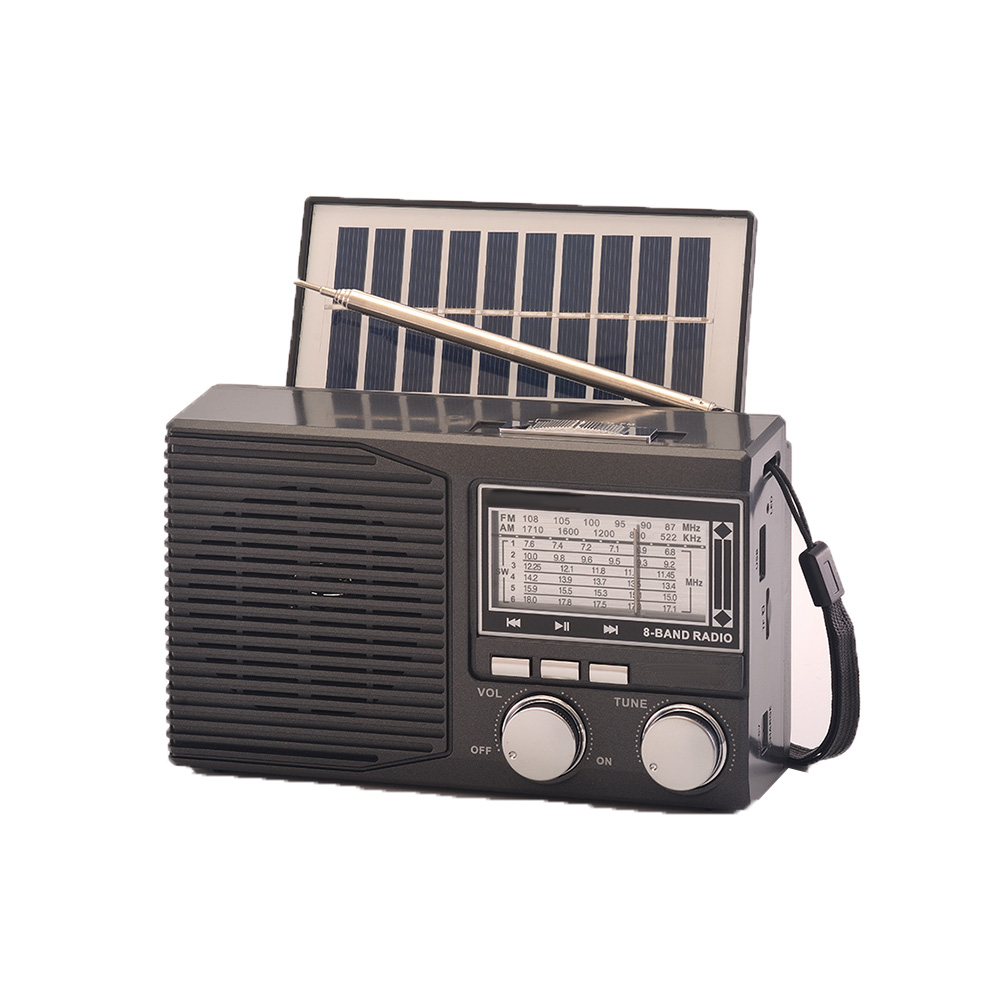 MLK-7926 Old Radio vintage solar rechargeable Radio USB/TF Music Player for home