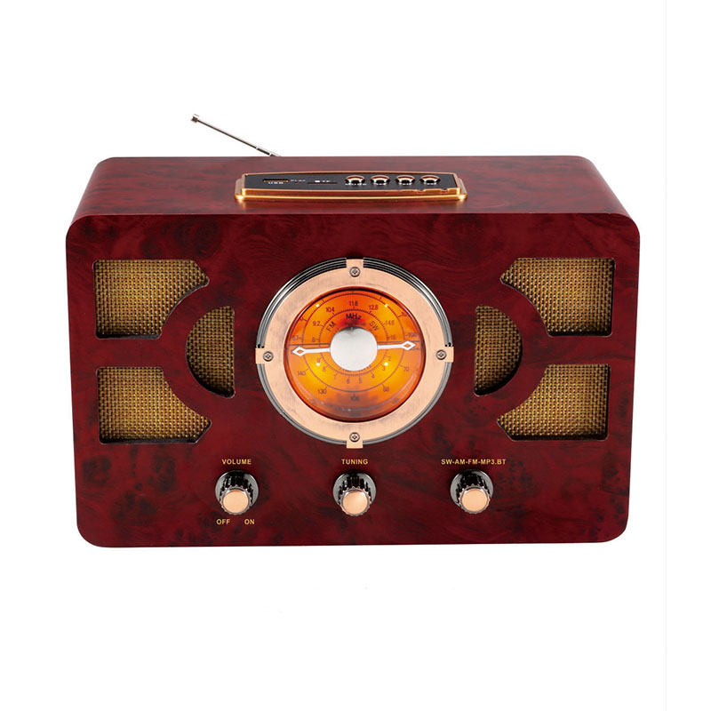 MLK-7825 Wholesale Retro Style portable wooden radio old vintage radio 