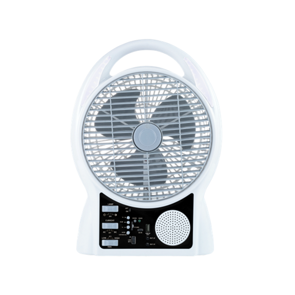 MLK-7836 Hot Selling 8 Inch Emergency Charger Fan with Fm Radio Solar Powered 