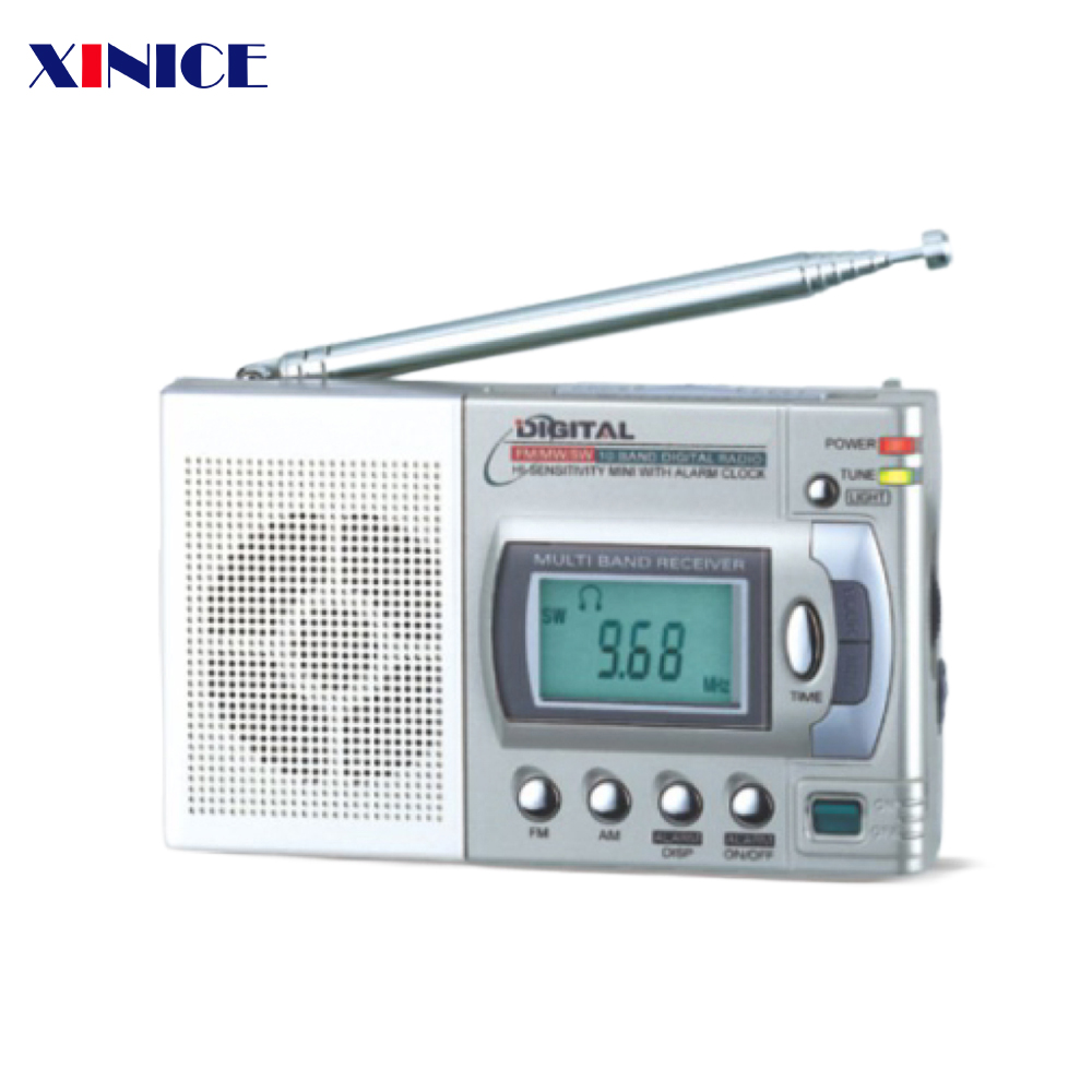 New Stylish Multi bands Radio Fm/mw/sw 10 Band Radio Digital Clock Radio