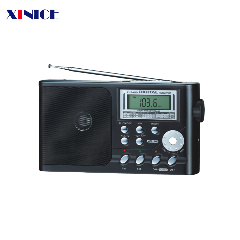 Best Sale world Radio receiver am fm sw 12 band digital clock Radio