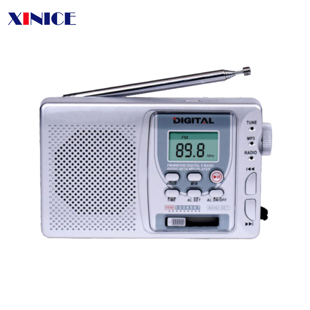 Classic design professional retro Radio clock function pocket 10 band Radio