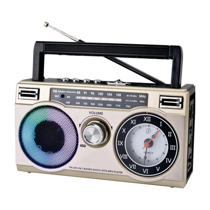 Best Sell old vintage Radio wireless Bluetooth speaker with colorful RGB light