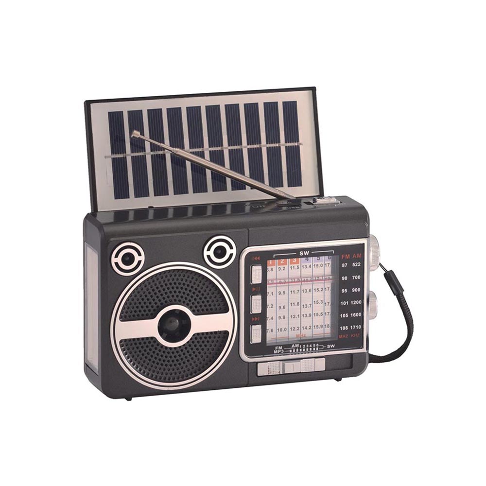 Best Sell Portable Wireless Am Fm Sw 8 Band Solar Outdoor Radio Bt Speaker