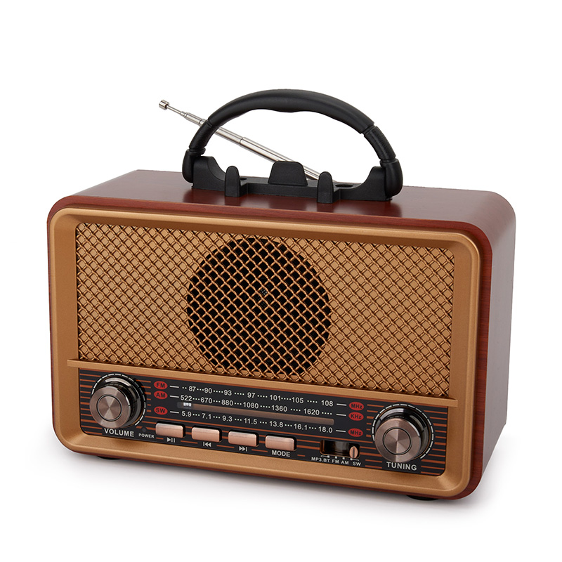 High Sensitivity Vintage Retro Radio Wooden Radio with Usb Sd Tf Mp3 Player