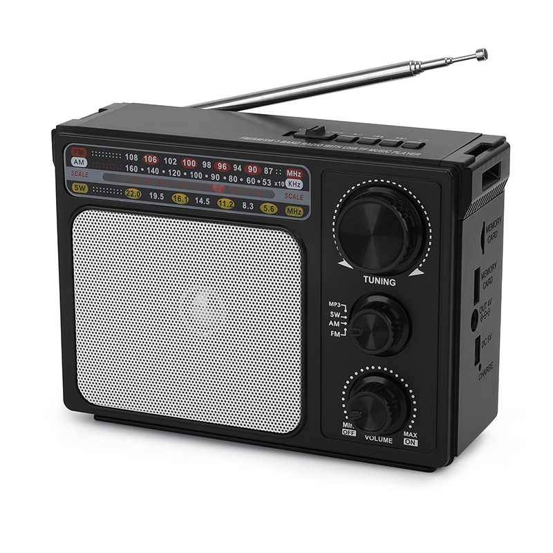 Top Selling Am Fm Sw 3 Band Vintage Retro Radio Rechargeable Radio with Usb Port