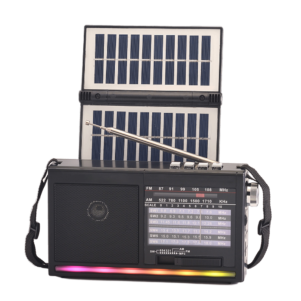 Factory Wholesale Double Solar Panel Radio Vintage 3 Band Shortwave Radios