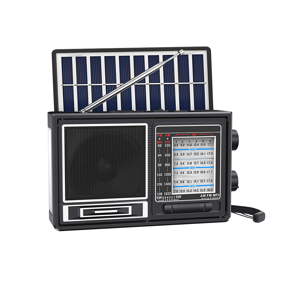 Best Selling Portable Wireless Radio Am Fm Sw 8 Band Solar Outdoor Radio Speaker