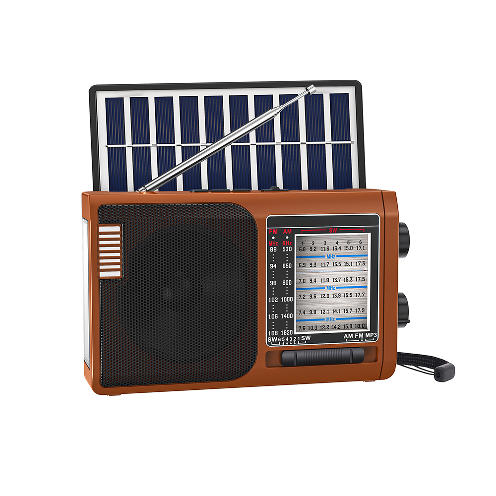 Factory wholesale rechargeable radio portable am fm sw 8band solar outdoor Radio