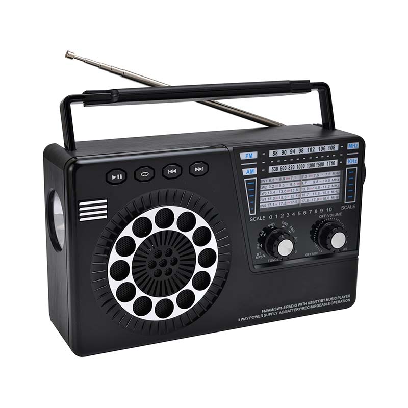 Fm Am Sw 7 Band vintage retro Radio portable rechargeable Radio with torch light