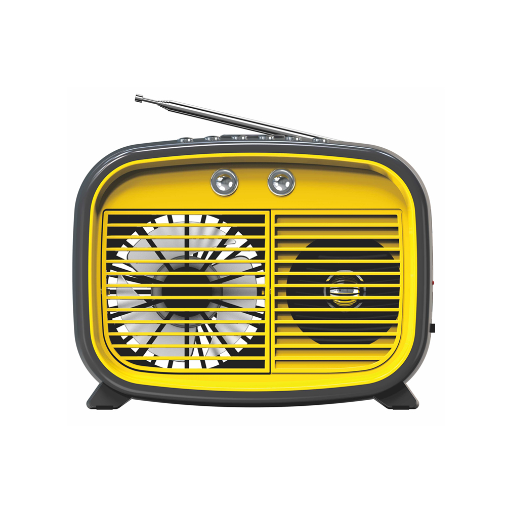  Old Fashion usb power 3 levels cooling table Fan Fm portable Radio music player