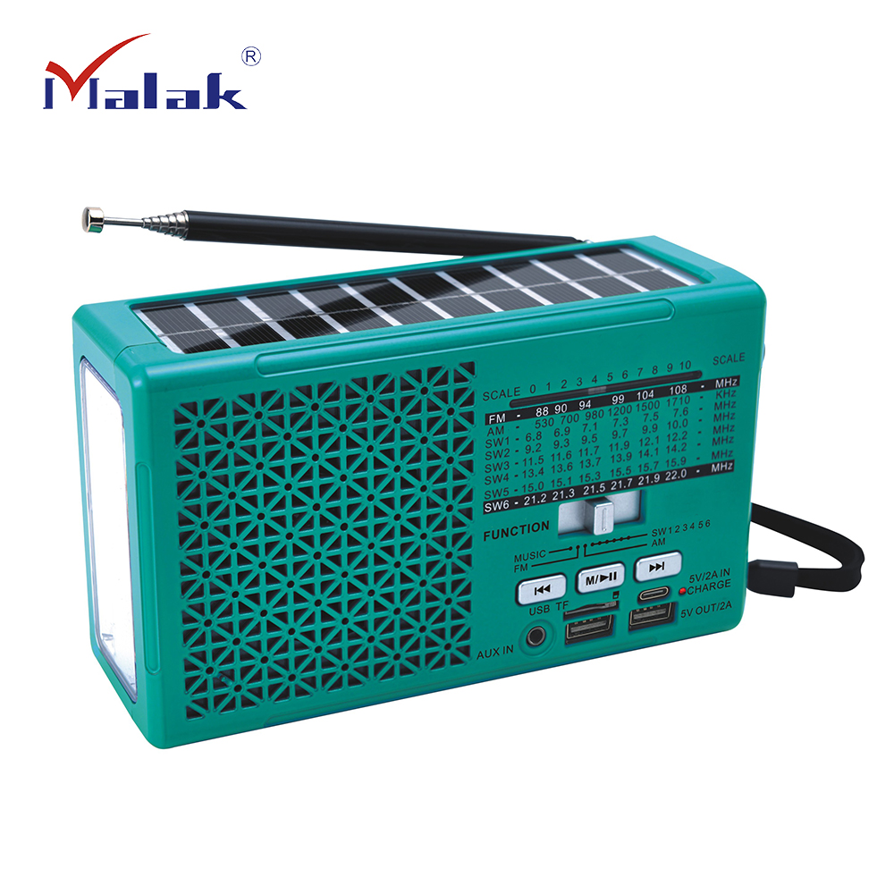 New Creative multi band Radio receivers led lights Radio solar power portable